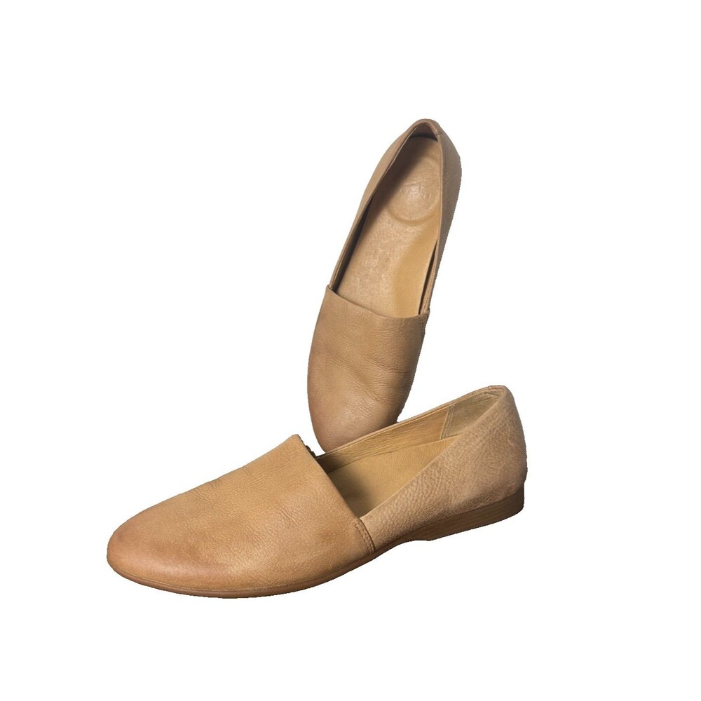 Dansko Beige/Tan Leather Slip-On Loafers